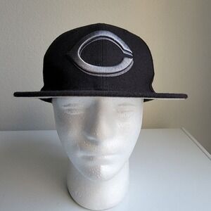 Cincinnati Reds MLB '47‎ Brand Captain Snapback Hat Cap Mr. Red Logo Black